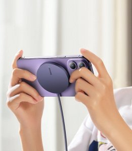 Ładowarka Baseus Ładowarka bezprzewodowa magnetyczna Baseus Simple Mini3 15W (fioletowa) 17