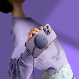 Ładowarka Baseus Ładowarka bezprzewodowa magnetyczna Baseus Simple Mini3 15W (fioletowa) 19