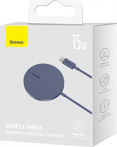 Ładowarka Baseus Ładowarka bezprzewodowa magnetyczna Baseus Simple Mini3 15W (fioletowa) 23