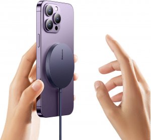 Ładowarka Baseus Ładowarka bezprzewodowa magnetyczna Baseus Simple Mini3 15W (fioletowa) 25