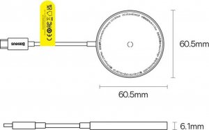 Ładowarka Baseus Ładowarka bezprzewodowa magnetyczna Baseus Simple Mini3 15W (fioletowa) 6