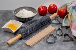 KingHoff MARMUROWY WAŁEK DO CIASTA Z PODSTAWKĄ 3145 3