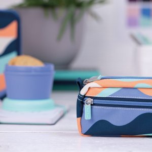 Piórnik Milan Piórnik 2 komorowy  THE FUN niebieski 3