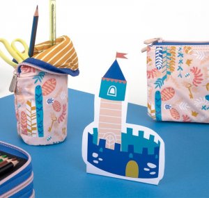 Piórnik Milan Piórnik 5 komorowy MILAN STORY TIME różowy 3