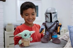 Mattel Pluszaki z funkcją Star Wars Klan dwóch Grogu i Mandalorianin 7