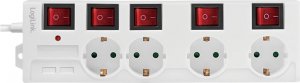 Listwa zasilająca LogiLink LogiLink 4 gniazda 1.5m biała 2