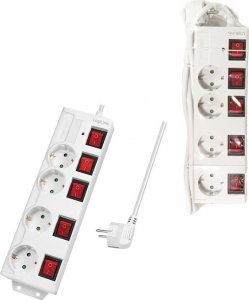 Listwa zasilająca LogiLink LogiLink 4 gniazda 1.5m biała 4