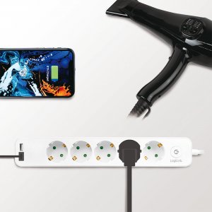 Listwa zasilająca LogiLink LogiLink 5 gniazd 1.5m biała 3
