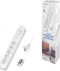 Listwa zasilająca LogiLink LogiLink 5 gniazd 1.5m biała 9