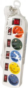 Listwa zasilająca LogiLink LogiLink 5 gniazd 1.5m kolorowa 3
