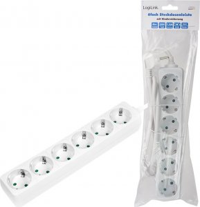 Listwa zasilająca LogiLink LogiLink 6 gniazd 1.5m biała 4