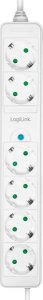 Listwa zasilająca LogiLink LogiLink 6 gniazd 1.5m biała 2