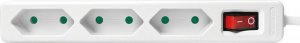 Listwa zasilająca LogiLink LogiLink 3 gniazda 1.5m biała 2