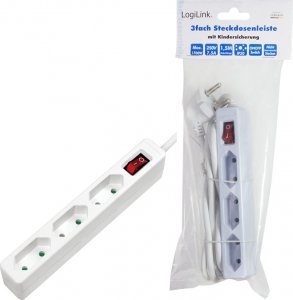 Listwa zasilająca LogiLink LogiLink 3 gniazda 1.5m biała 4