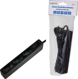 Listwa zasilająca LogiLink 3 gniazda 1.5 m czarna (LPS229B) 5