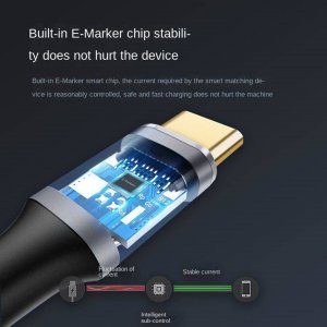 Kabel USB T-Phox USB-C - USB-C 1 m Czarny (TPRZ008319) 4