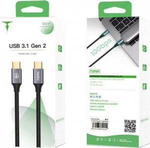 Kabel USB T-Phox USB-C - USB-C 1 m Czarny (TPRZ008319) 5