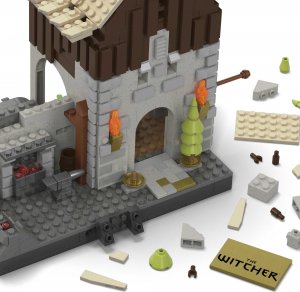 Mattel Mega Construx Wiedźmin Corvo Bianco Gryf HDL28 4