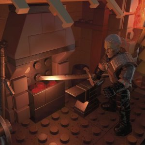 Mattel Mega Construx Wiedźmin Corvo Bianco Gryf HDL28 6