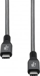 Kabel USB ProXtend USB-C - USB-C 1.2 m Szary (USB4-40G100W-0012) 1