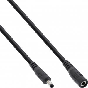 Kabel zasilający InLine InLine® DC extension cable, DC plug male/female 4.0x1.7mm, AWG 18, black, 5m 1