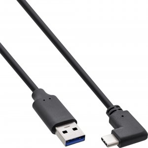 Kabel USB InLine USB-A - USB-C 0.3 m Czarny (35717W) 1