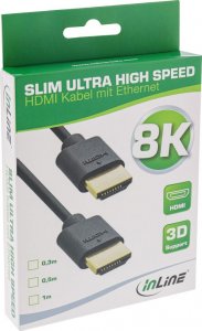 Kabel InLine HDMI - HDMI 0.5m czarny (17955S) 2