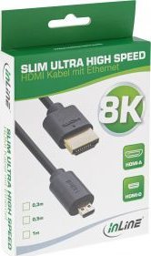 Kabel InLine HDMI - HDMI 0.5m czarny (17955D) 2