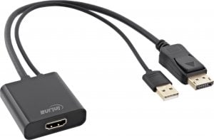 Kabel InLine DisplayPort - HDMI 0.3m czarny (17169P) 1