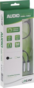Kabel InLine Jack 3.5mm - Jack 3.5mm x2 0.25m czarny (99253A) 3
