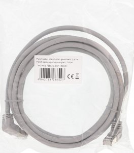 InLine InLine® Patch cable up/down angled, S/FTP (PiMf), Cat.6, 250MHz, PVC, copper, grey, 2.67m 2