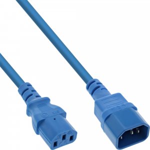 Kabel zasilający InLine InLine® Power cable extension, C13 to C14, blue, 2m 1