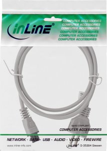 Kabel zasilający InLine InLine®, AC Power cord, for notebook, grey, 0.5m 2