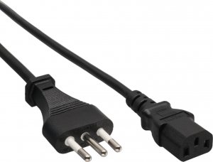 Kabel zasilający InLine InLine® Power cable, Italy plug to IEC plug, 3.0m 1