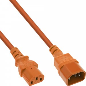 Kabel zasilający InLine InLine® Power cable extension, C13 to C14, orange, 1.5m 1