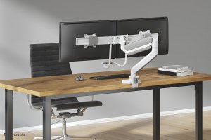 Neomounts Uchwyt biurkowy na 2 monitory 17" - 32" (DS75-450WH2) 18