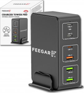 Ładowarka Feegar Tower PRO 3x USB-A 3x USB-C 5 A (5904610880258) 1