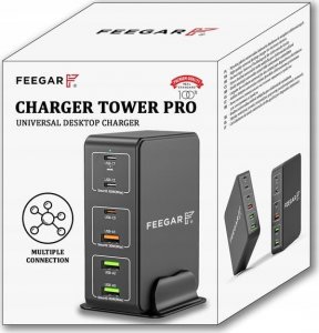 Ładowarka Feegar Tower PRO 3x USB-A 3x USB-C 5 A (5904610880258) 10