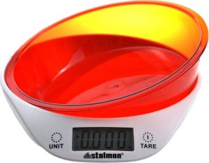 Waga kuchenna STALMAN Elektroniczna waga kuchenna z czerwoną miską 2