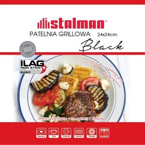 Patelnia STALMAN Patelnia Grillowa Indukcja Nieprzywierająca 24cm 4