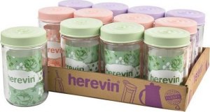 STALMAN Pojemnik szklany 660 ml z fioletową pokrywką 5