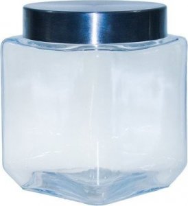 STALMAN Pojemnik szklany słoik z pokrywką Kwadrat 11x14cm 1.2 l 3