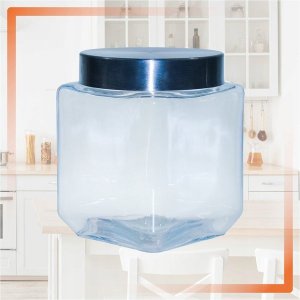 STALMAN Pojemnik szklany słoik z pokrywką Kwadrat 11x14cm 1.2 l 4