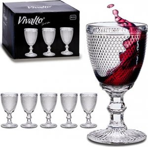Vivalto Kieliszki do wina wody 240 ml 6 sztuk Kropka 1