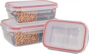 Plastart Pojemniki do żywności Fresh Box bez BPA komplet 3 sztuki łączna pojemność 2,6 l 1