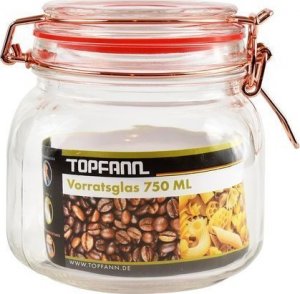 Topfann Słoik wek z klipsem Clip 750 ml kwadrat 1