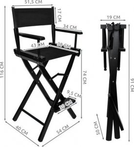 Beautylushh Krzesło do makijażu drewniane 7