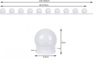 Izoxis Lampki LED na lustro/ do toaletki- 10szt. 11