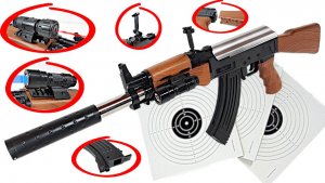 Karabin Na Kulki AK-47 KAŁASZNIKOW ASG+Pistolet+Granat 2