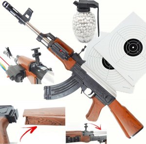 Karabin Na Kulki AK-47 KAŁASZNIKOW ASG+ Granat+2 Tarcze 1